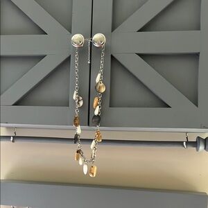 Lia Sophia Silver and Brown Necklace